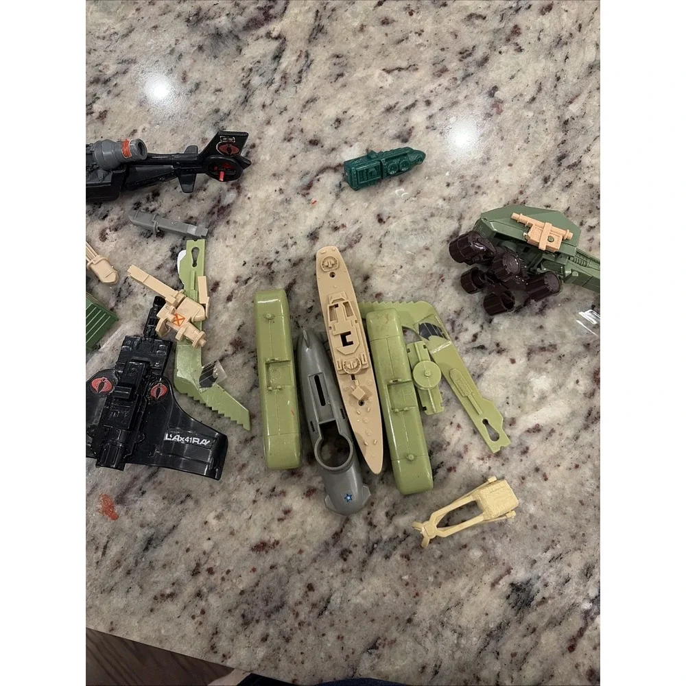 Vintage 1980s Hasbro GI Joe Vehicle Lot Salvage Vehicles Mixed Parts